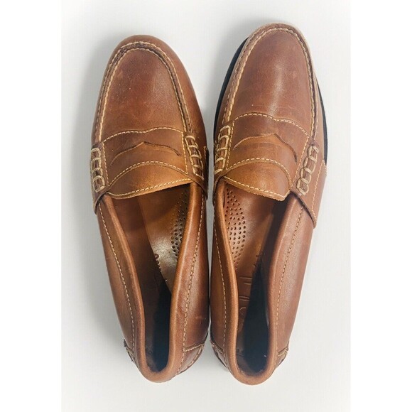 Mens 8 D Cole Haan Douglas Brown Leather Penny Loafer Slip On Shoes Casual 01462 - Picture 5 of 8